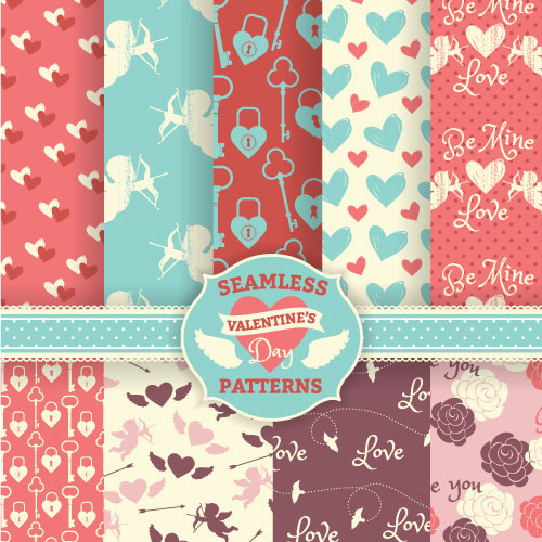 4 Free Love Patterns - Free ZIP Download | MyPhotoshopBrushes