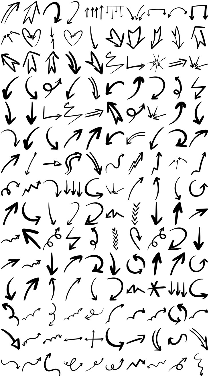 Huge Pack of Arrows - Free ZIP Download | MyPhotoshopBrushes