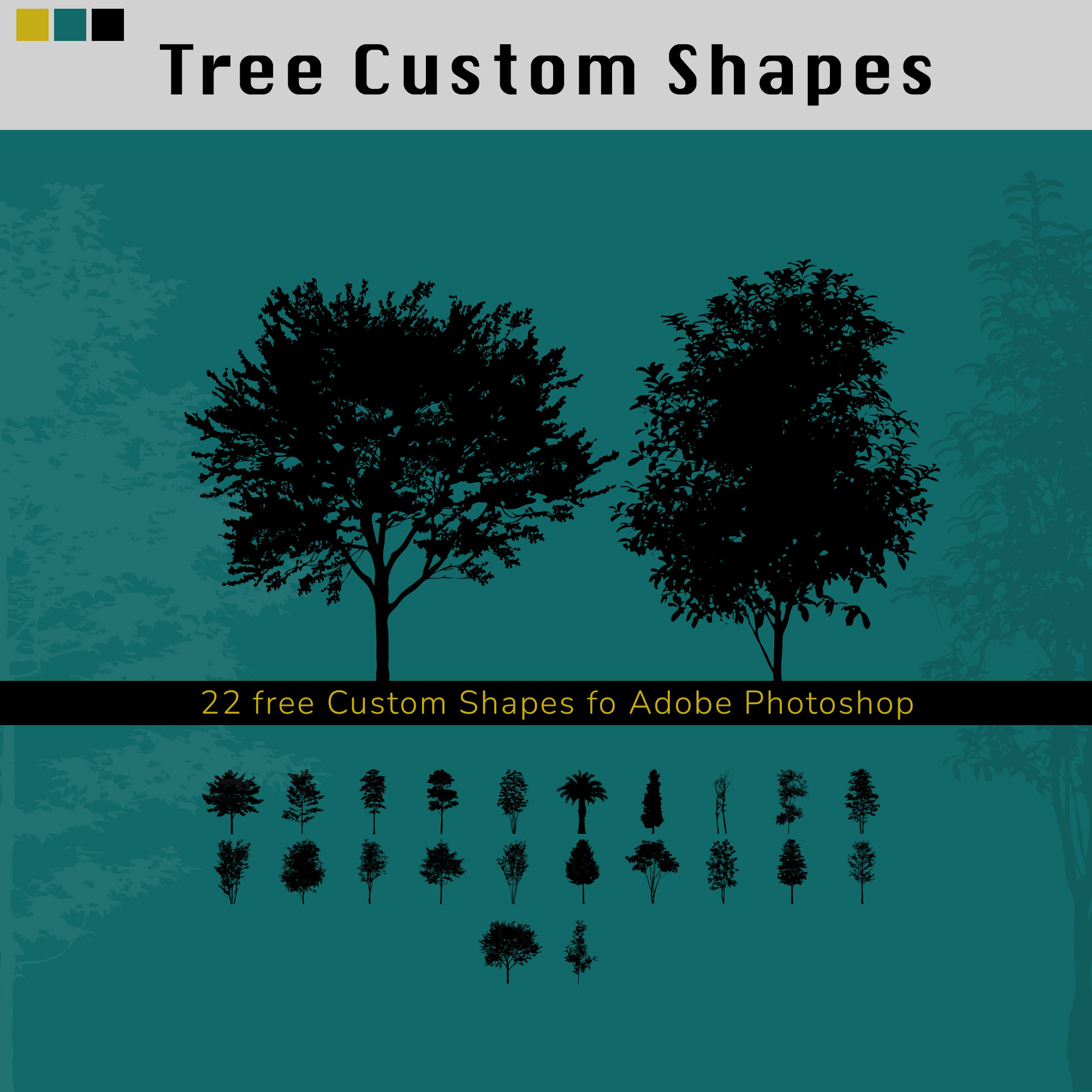Tree Custom Shapes - Free Custom-shapes Download | MPB