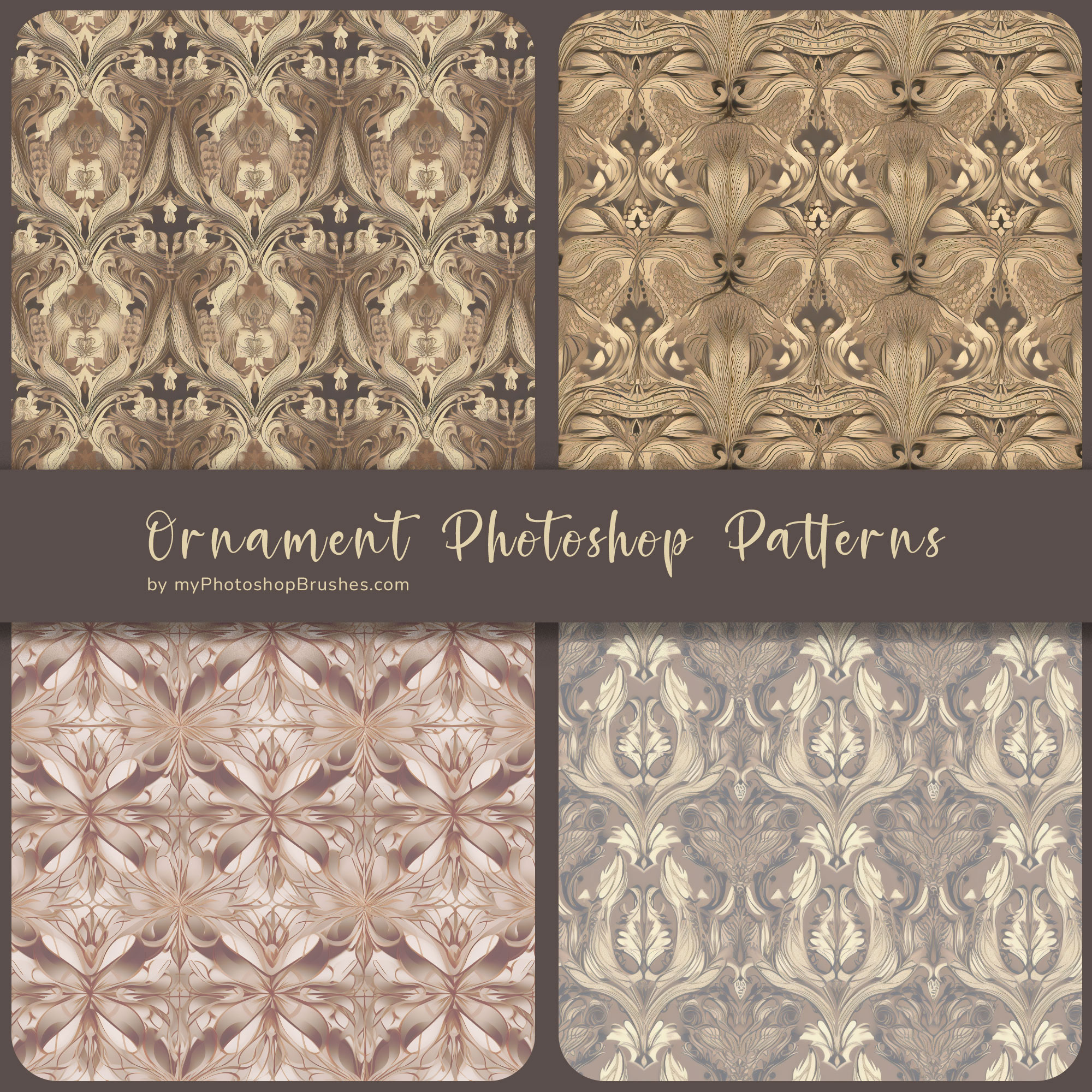 Beige and Brown Edition Ornament Patterns - Free ZIP Download ...