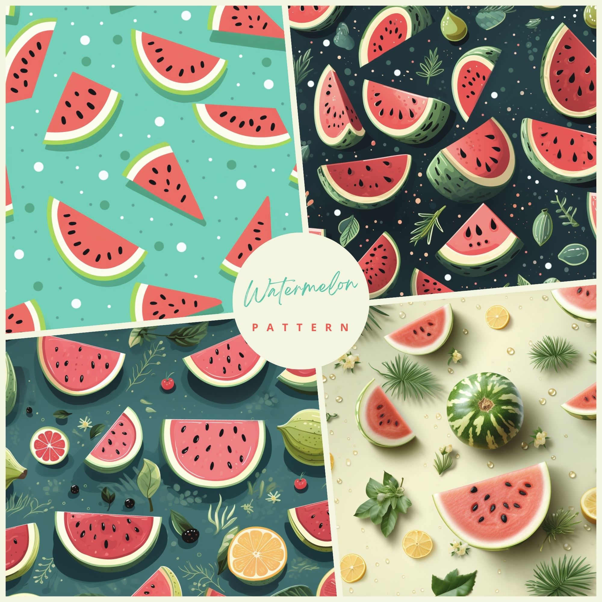 Wattermelon Pattern Watermelon Pattens - Free Patterns Download | MyPhotoshopBrushes